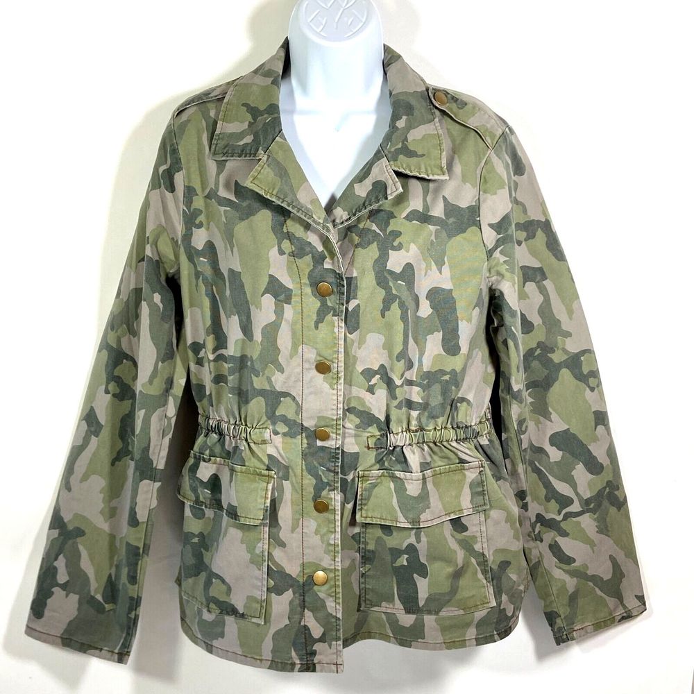 Decree Light Weight Utility Jacket Army Green Camo Womens Large